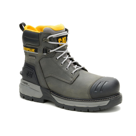 Cat Men's Excavator PowerSpring 6" WP Comp Toe Work Boot - Grey - P91824