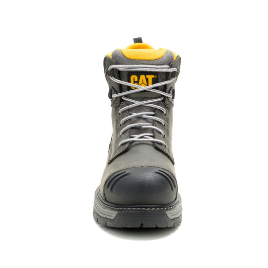 Cat Men's Excavator PowerSpring 6" WP Comp Toe Work Boot - Grey - P91824