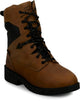 Justin Men's Underdog 8" Soft Toe Waterproof Work Boot - Brown - PD668