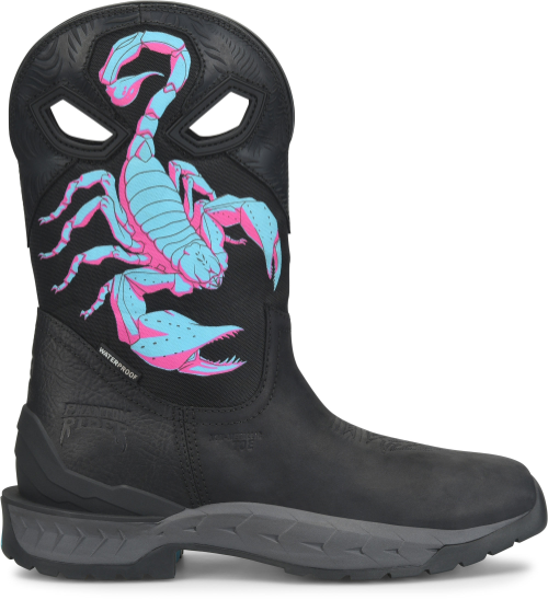 Phantom Rider Men's Ghost Stalker 11" WP Western Work Boot - Black - PH6005 6 / Medium / Black - Overlook Boots