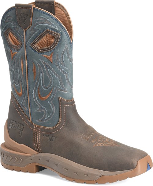Phantom Rider Men's Emperor 11" Wide Square Toe Western Work Boot - Brown - PH6007 - Overlook Boots
