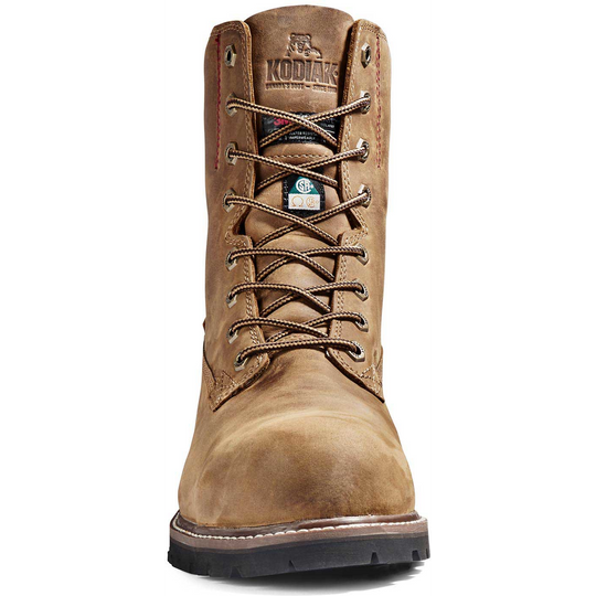 Kodiak Men's Mckinney 8" Composite Toe Waterproof Safety Work Boot -Brown- 4NLSBN - Overlook Boots