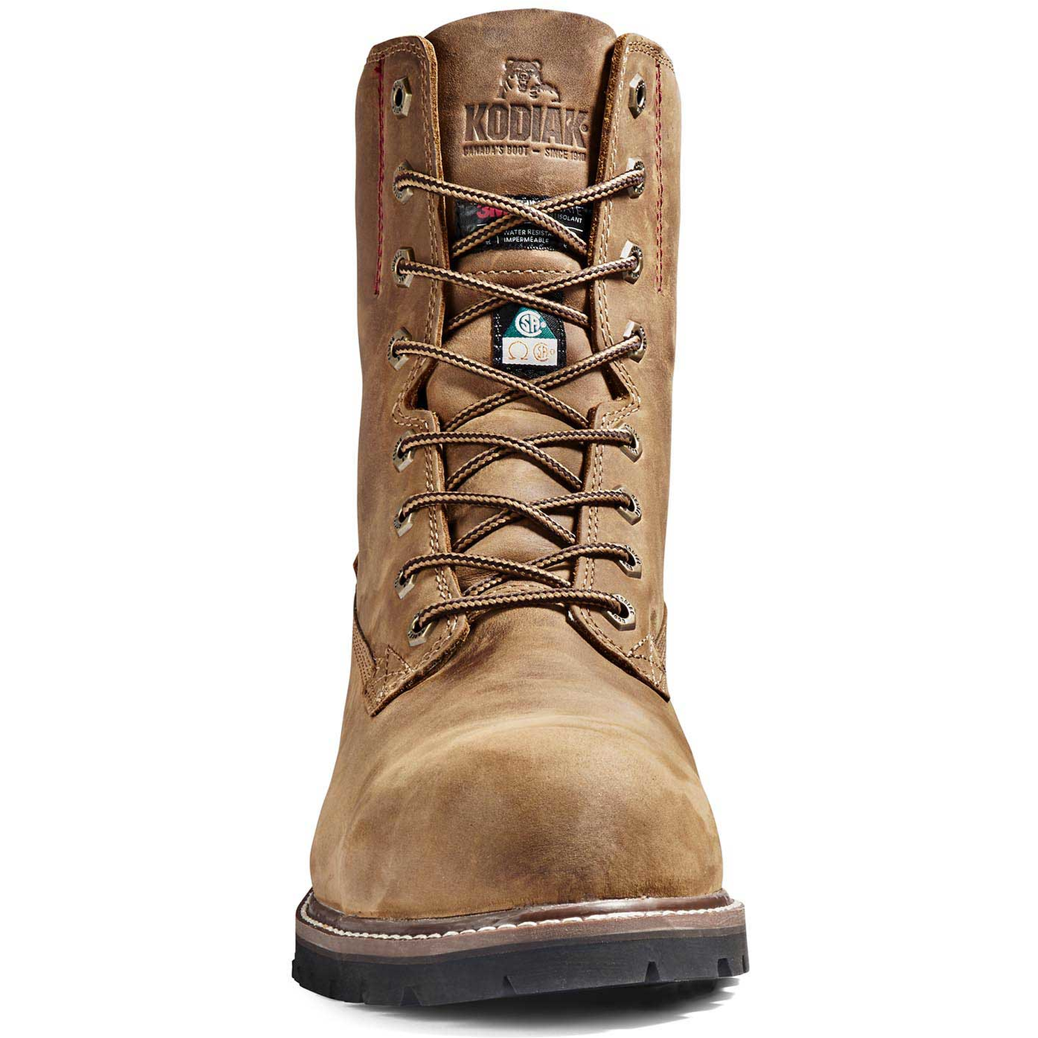 Kodiak Men's Mckinney 8" Comp Toe WP Safety Work Boot -Brown- 4NLSBN  - Overlook Boots