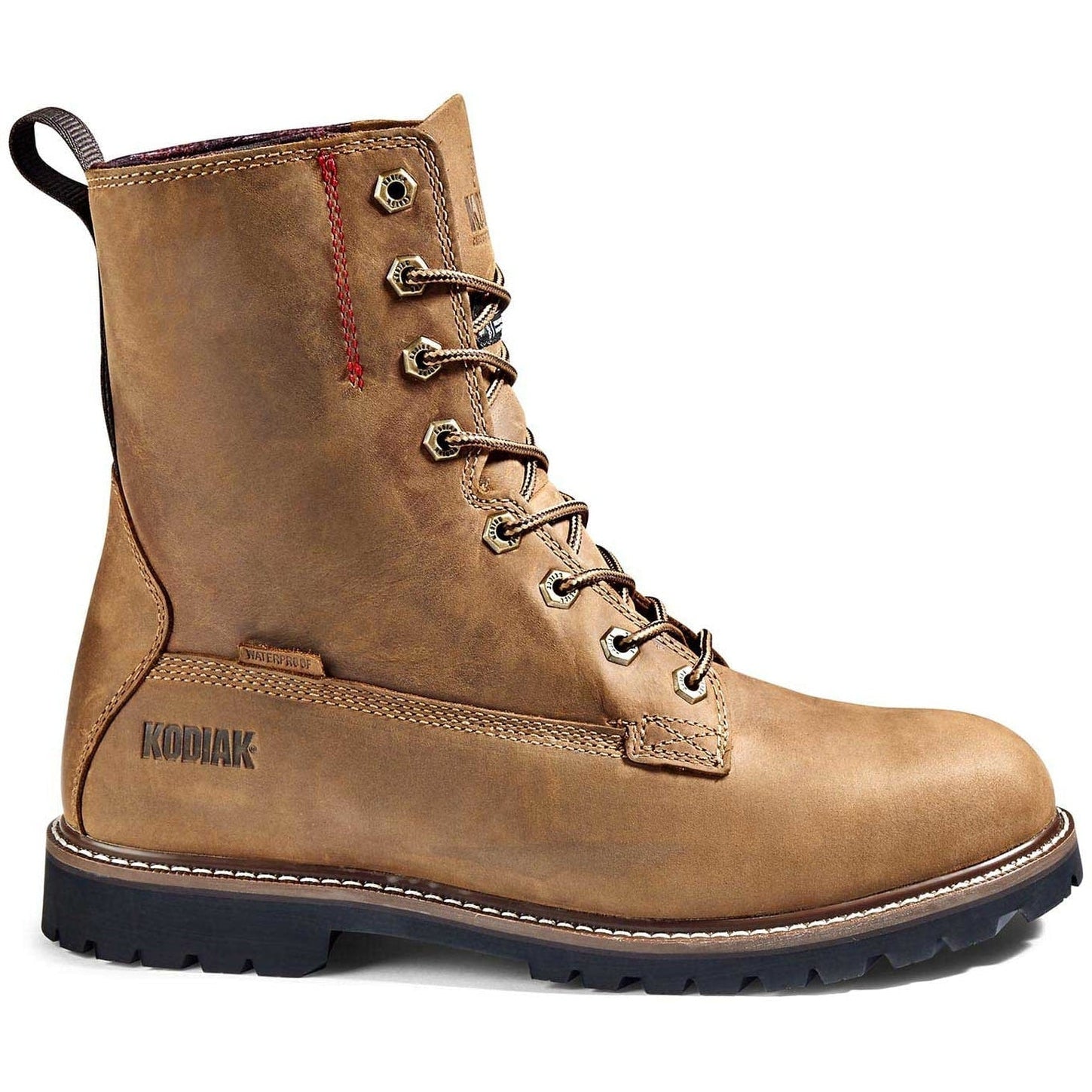 Kodiak Men's Mckinney 8" WP 200G Slip Resist Work Boot -Brown- 4TDRBN  - Overlook Boots