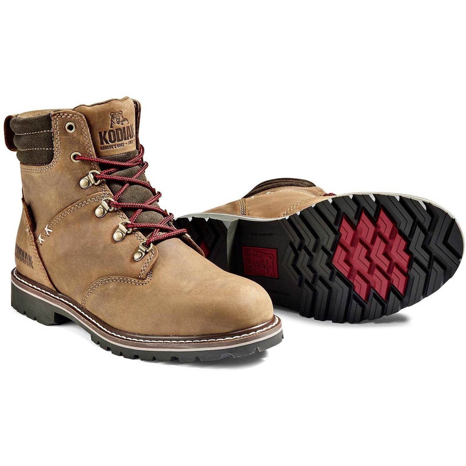 Kodiak Women's Bralorne 6" WP Slip Resist Safety Work Boot -Brown- 4TDSBN  - Overlook Boots