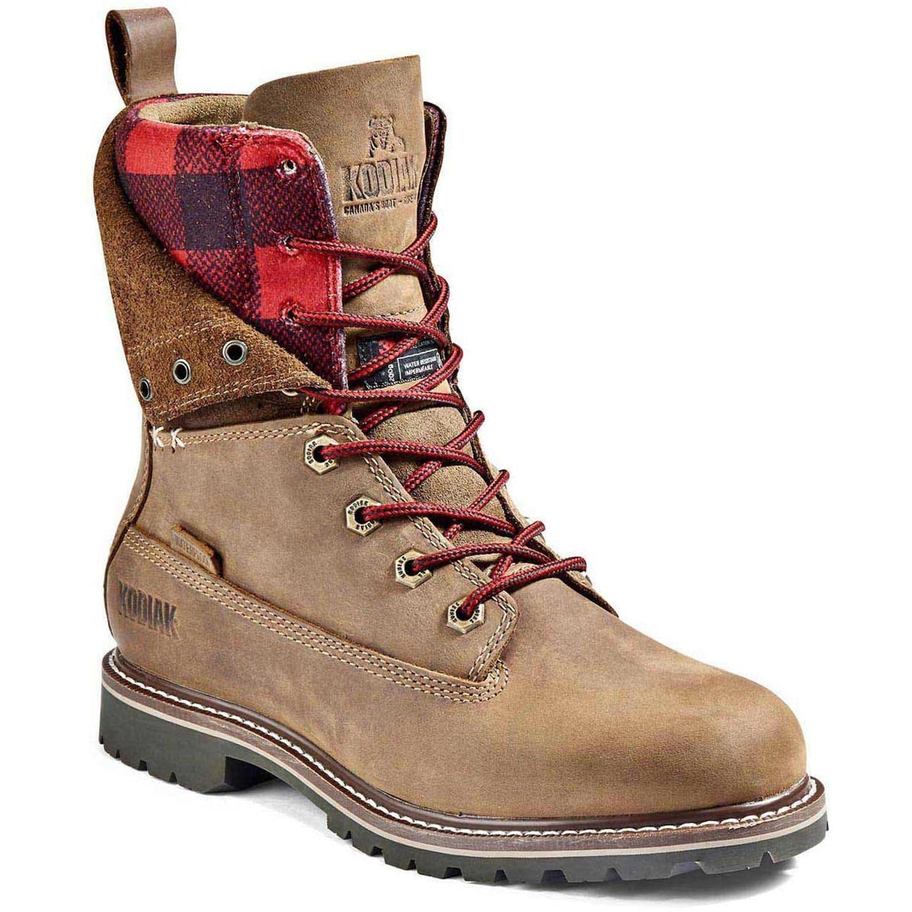 Kodiak Women's Bralorne 8" WP 200G Slip Resist Work Boot -Brown- 4TDTBN 5 / Medium / Brown - Overlook Boots
