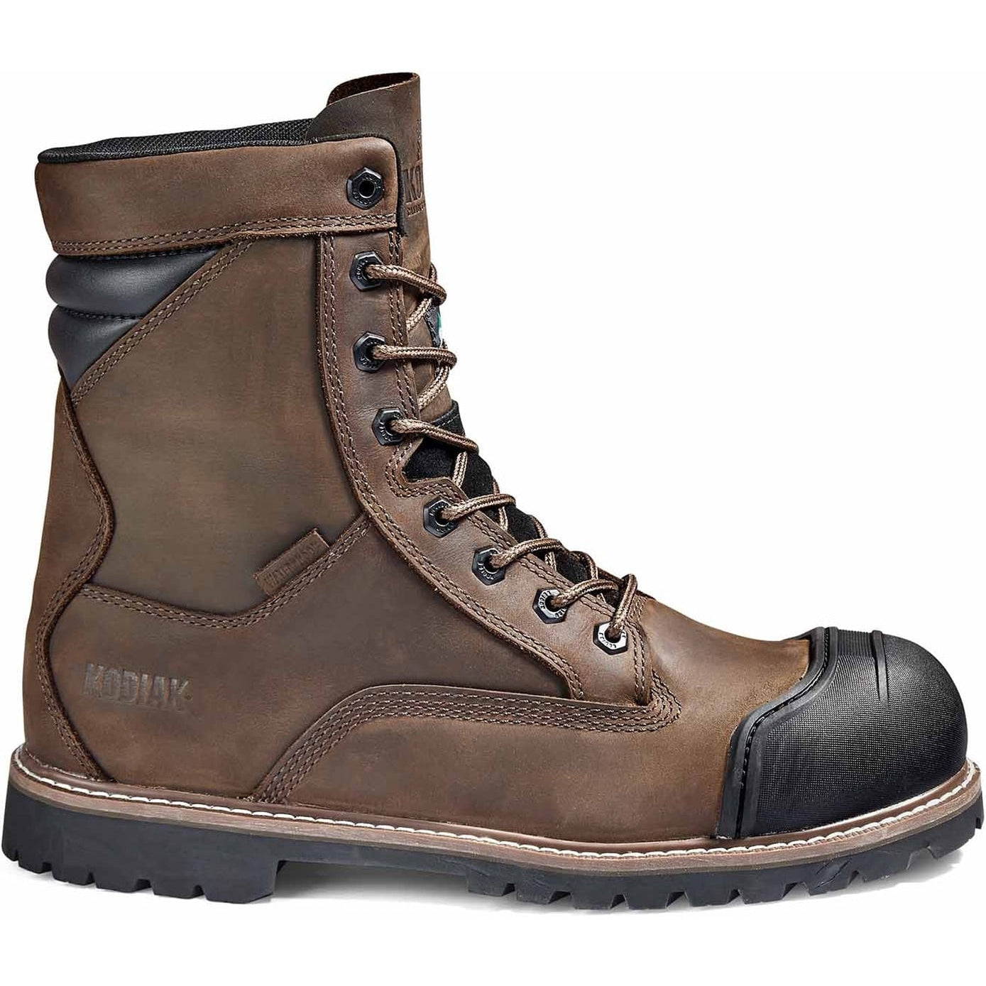 Kodiak Men's Mckinney M.U.T 8" Comp Toe WP Work Boot -Brown- 4TEPDB 7 / Wide / Dark Brown - Overlook Boots