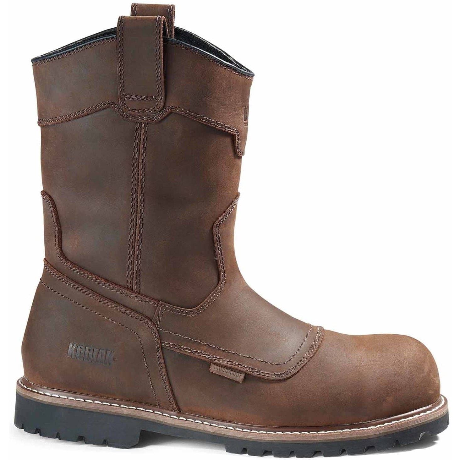 Kodiak Men's Mckinney Comp Toe WP Wellington Work Boot -Brown- 4TERDB  - Overlook Boots