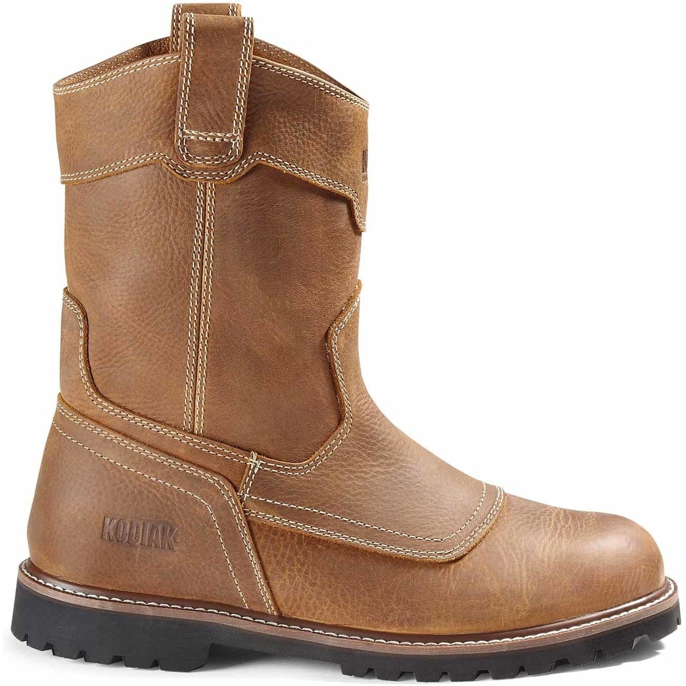 Kodiak Men's Mckinney Wellington Unlined Pull On Work Boot -Wheat- 4TETWT 7 / Wide / Wheat - Overlook Boots