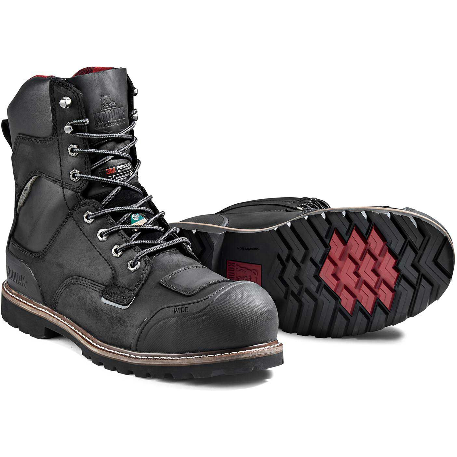 Kodiak Men's Generations Widebody 8" Comp Toe WP Work Boot -Black- 4TGCBK  - Overlook Boots