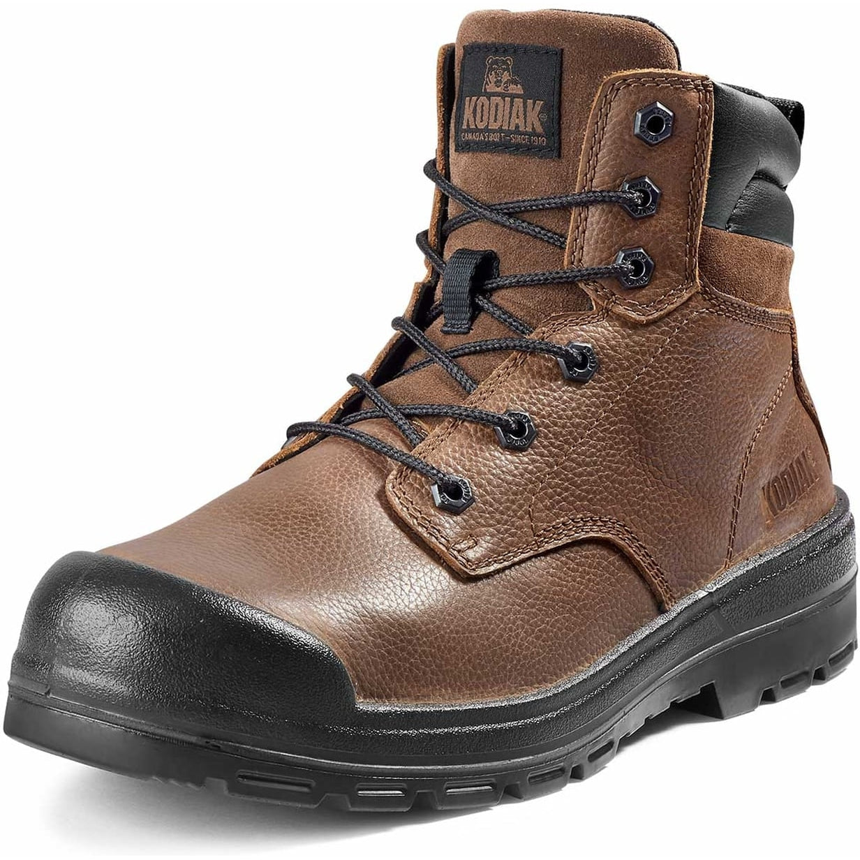 Kodiak Men's Greb 6" Steel Toe Slip Resist Safety Work Boot -Brown- 4TH4BN  - Overlook Boots
