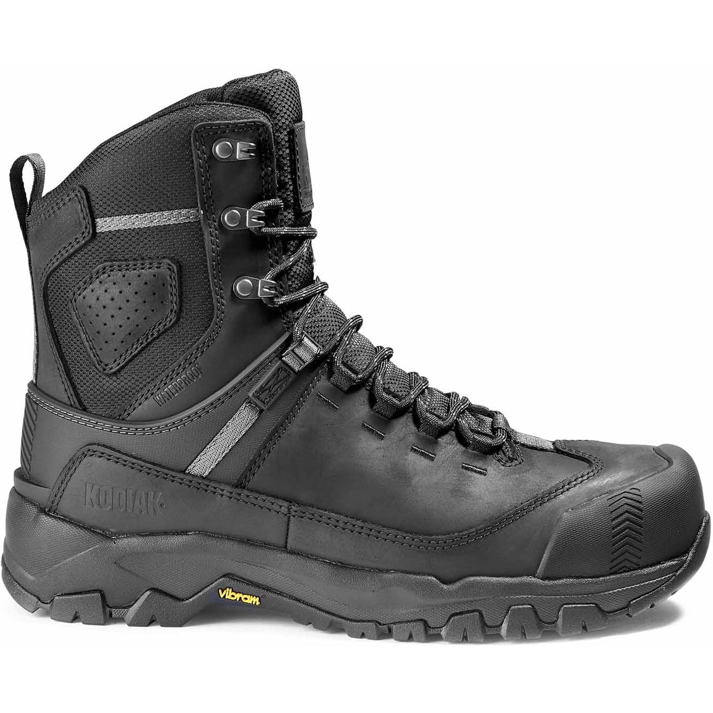 Kodiak Men's Quest Bound 8" Comp Toe WP Safety Work Boot -Black- 4THHBK  - Overlook Boots