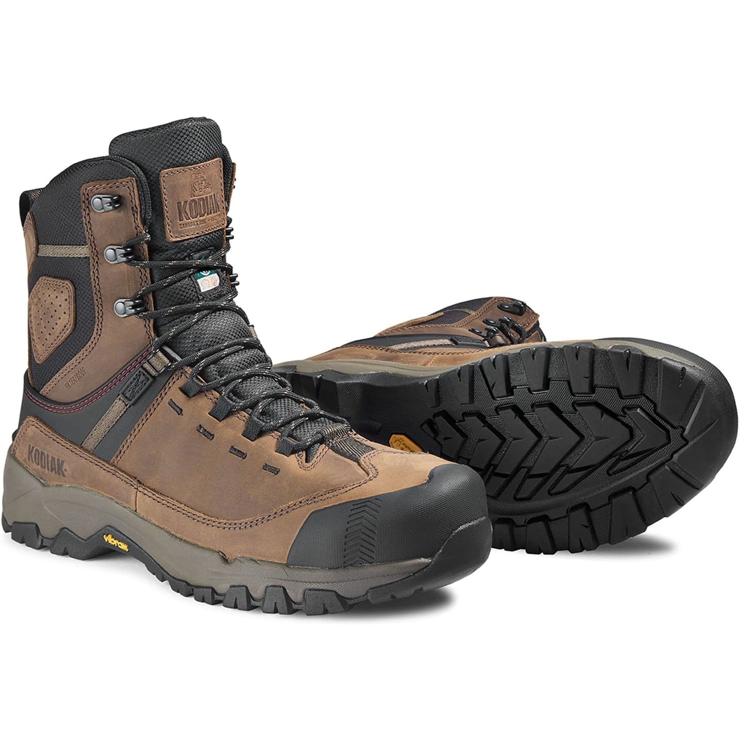Kodiak Men's Quest Bound 8" Comp Toe WP Safety Work Boot -Brown- 4THHBN  - Overlook Boots
