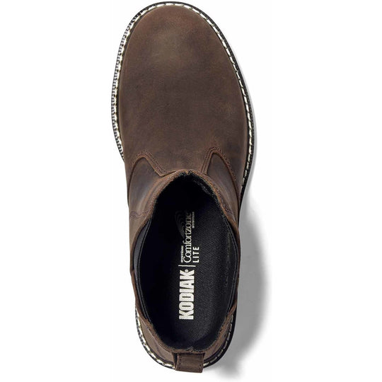 Kodiak Women's Whitton Soft Toe Chelsea Safety Work Boot -Brown- 4THMDB  - Overlook Boots