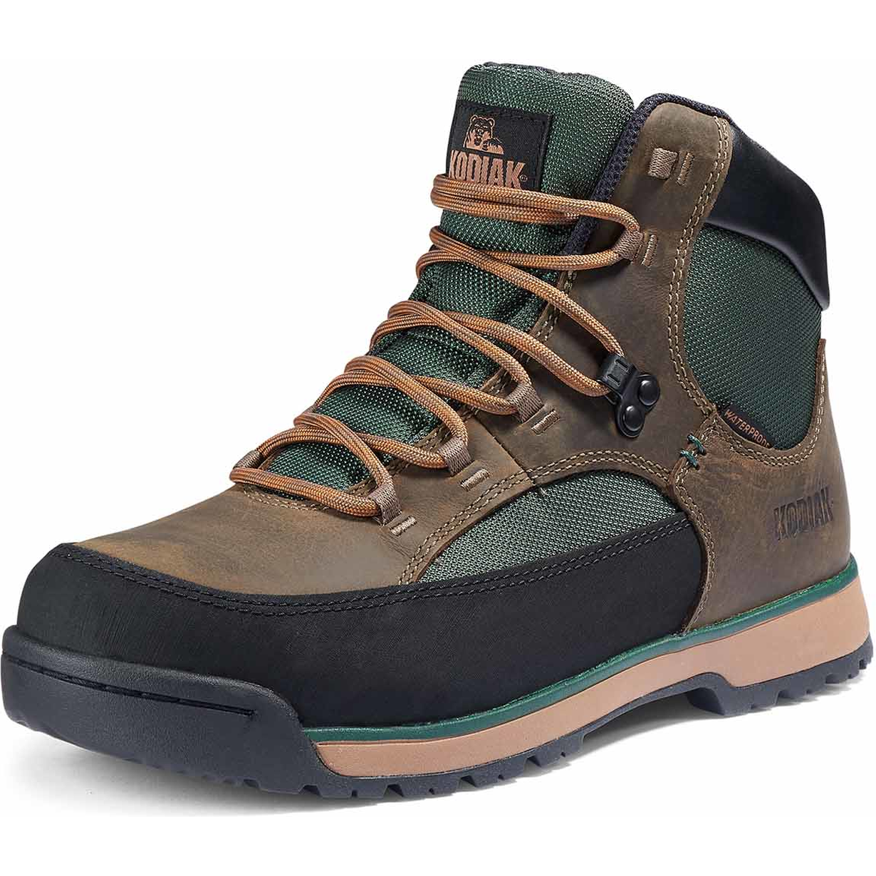 Kodiak Men's Greb Classic Steel Toe WP Hiker Safety Work Boot - Fossil 834XFS  - Overlook Boots