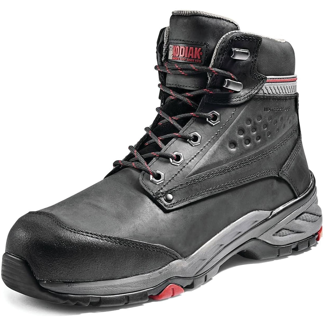 Kodiak Men's Crusade 6" Comp Toe WP Hiker Safety Work Boot -Black- K4NKBK  - Overlook Boots