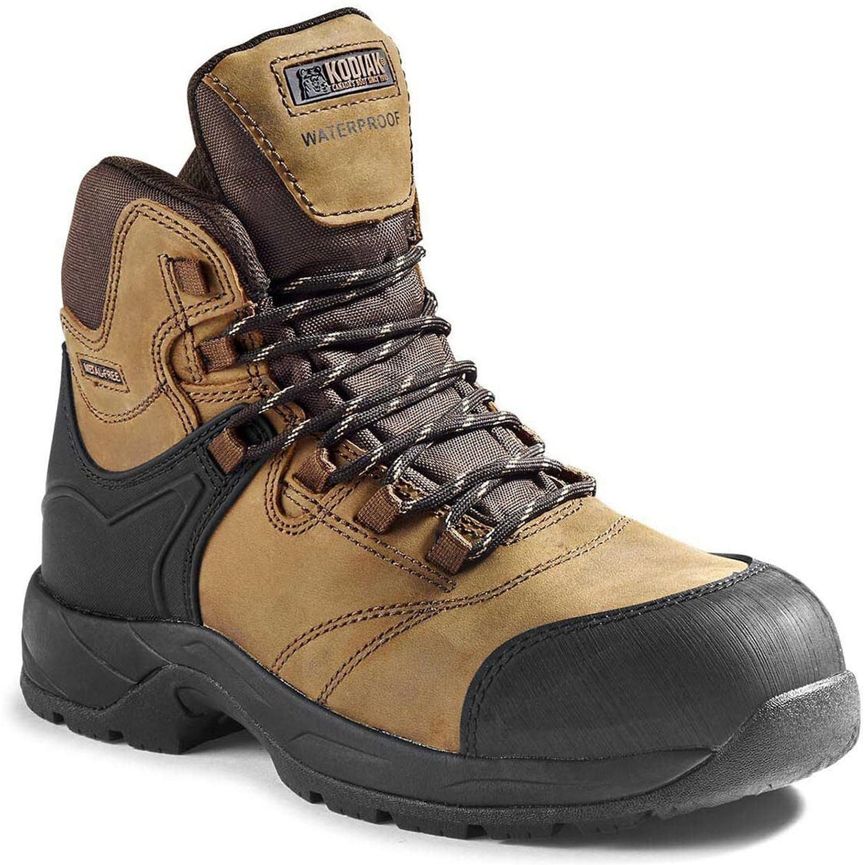 Kodiak Men's Journey Comp Toe WP Hiker Safety Work Boot -Brown- KD0A49KED 10.5 / Wide / Brown - Overlook Boots