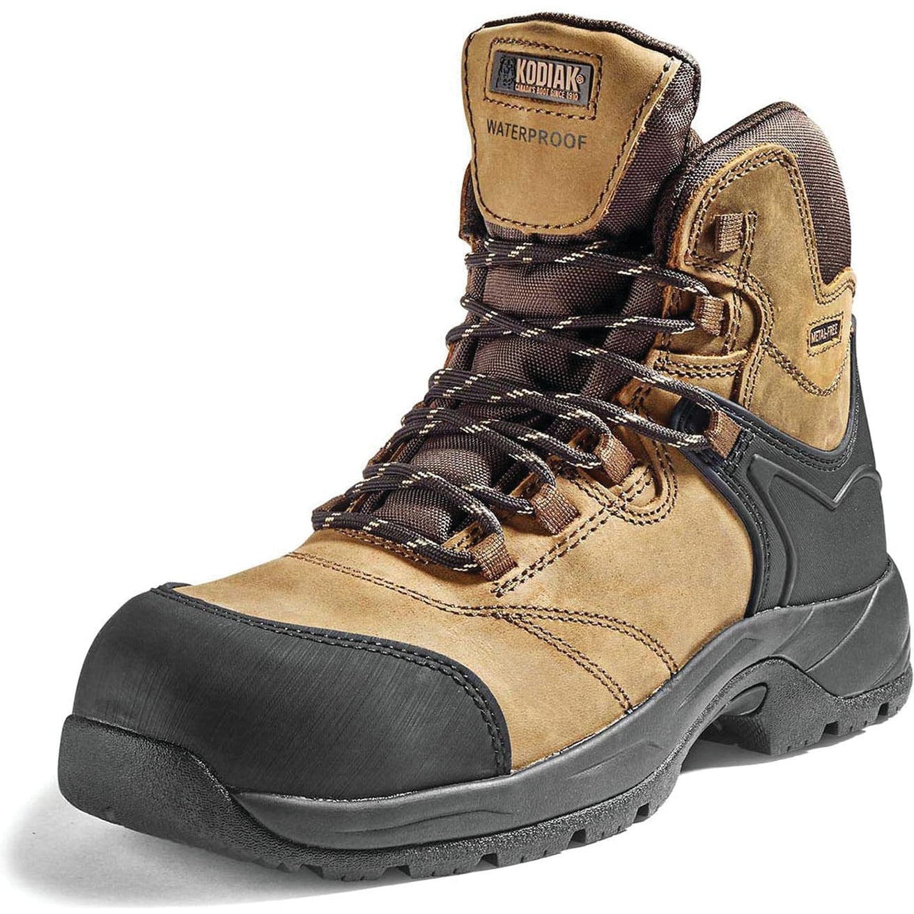 Kodiak Men's Journey Comp Toe WP Hiker Safety Work Boot -Brown- KD0A49KED  - Overlook Boots