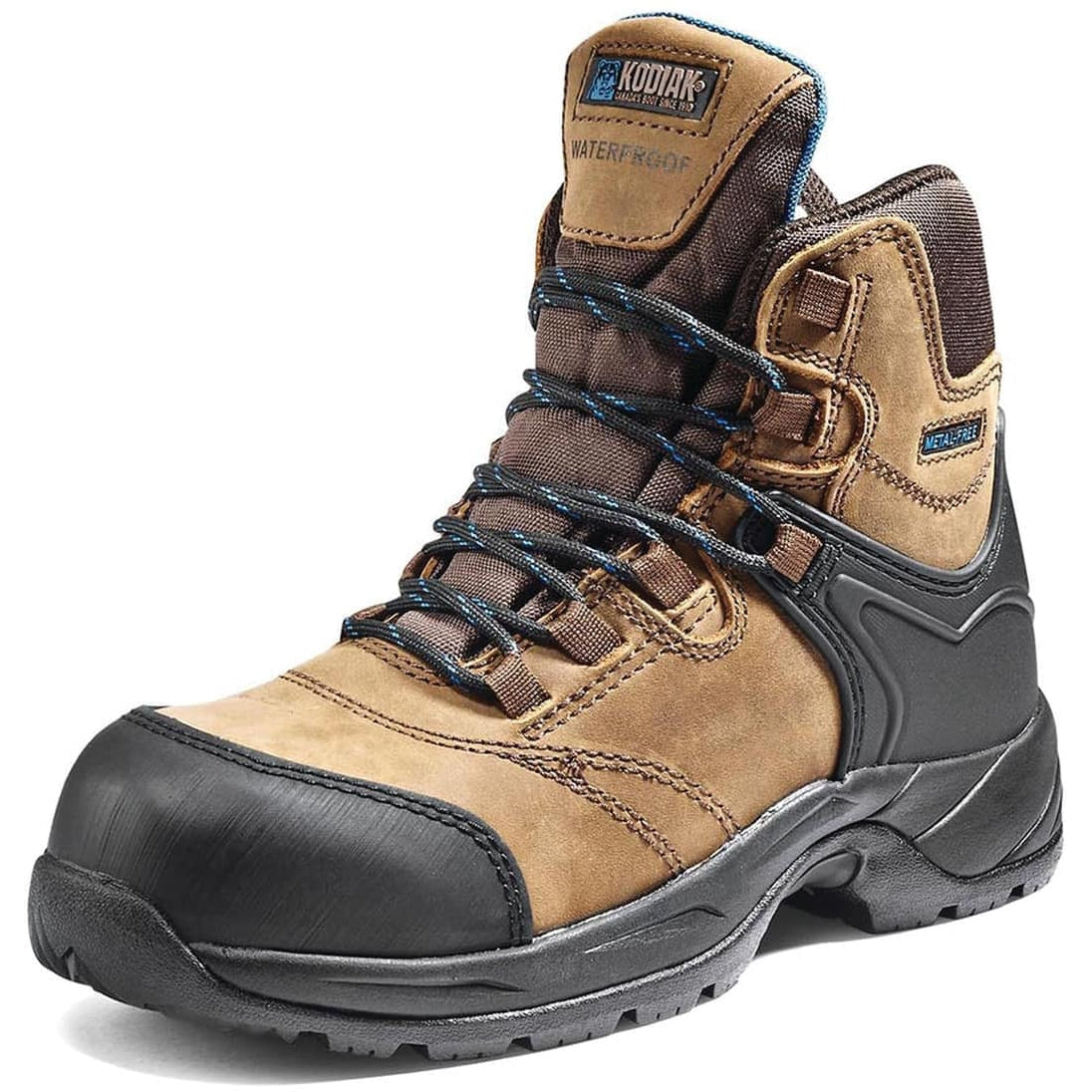 Kodiak Men's Journey 6" Comp Toe WP Hiker Safety Work Boot -Brown- K4NKFD  - Overlook Boots