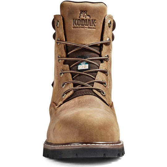 Kodiak Men's Mckinney 6" Composite Toe Waterproof Safety Work Boot -Brown- K4TFBN - Overlook Boots