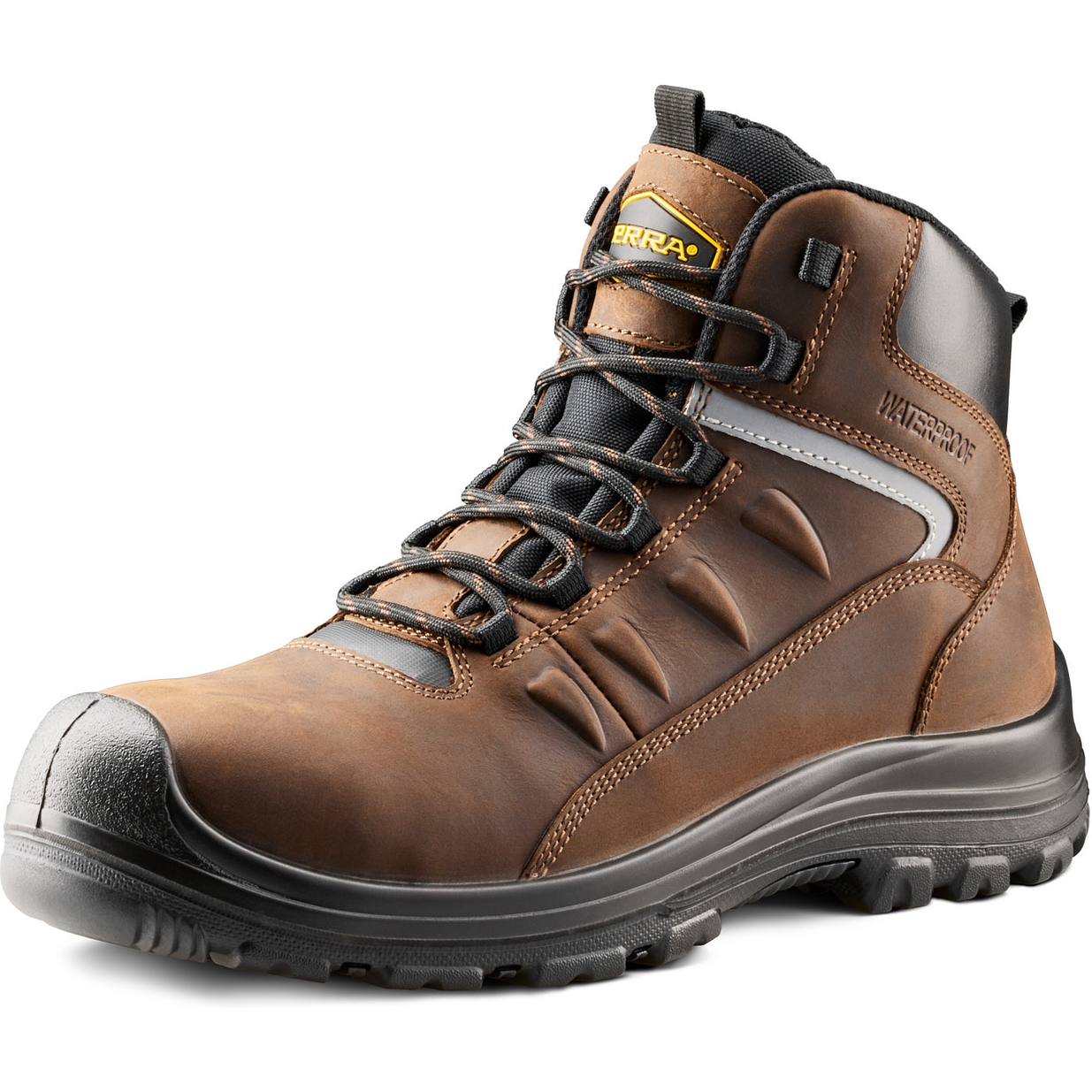 Terra Men's Terra Findlay 6" Comp Toe Waterproof Safety Work Boot- Brown- 1318DB - Overlook Boots