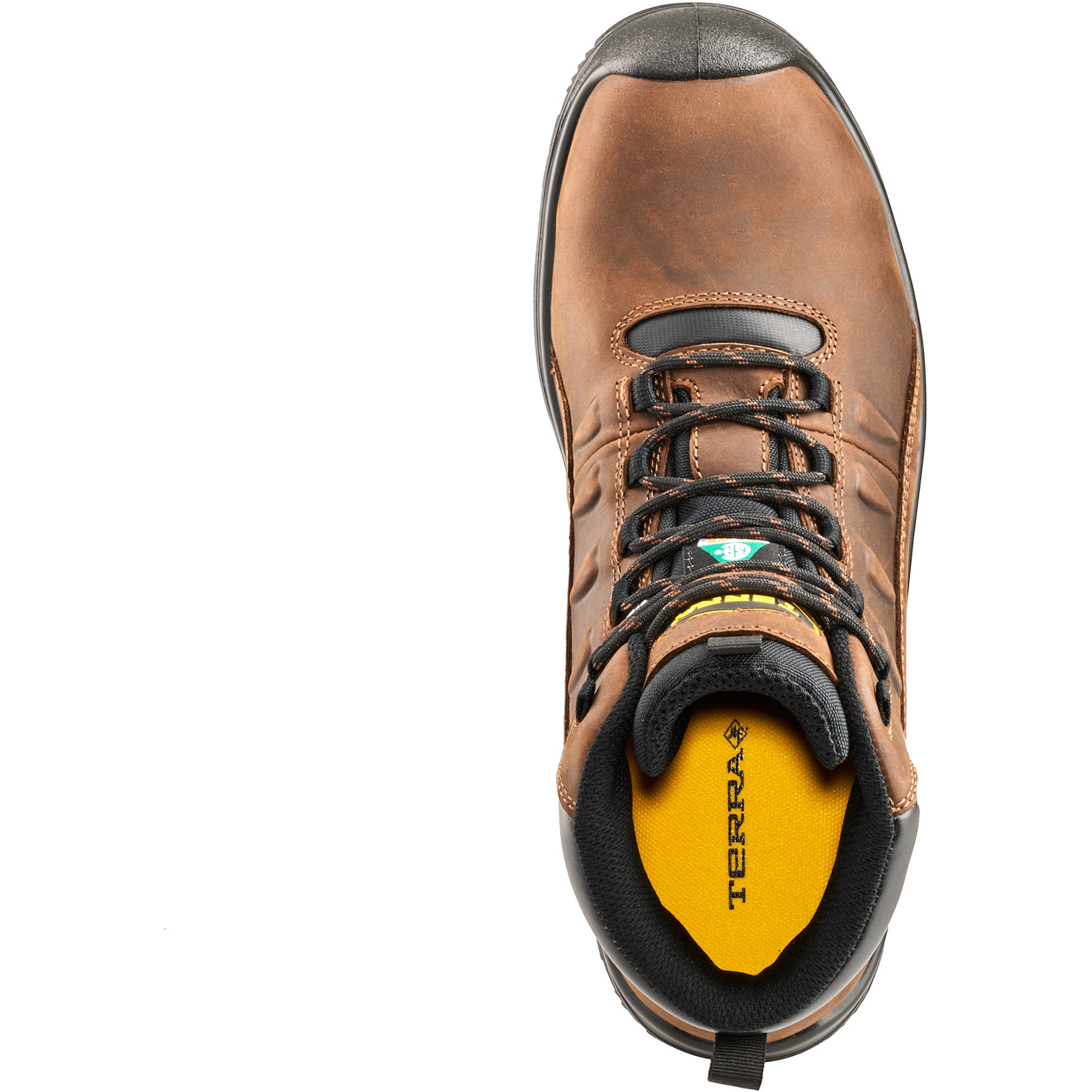 Terra Men's Terra Findlay 6" Comp Toe Waterproof Safety Work Boot- Brown- 1318DB - Overlook Boots