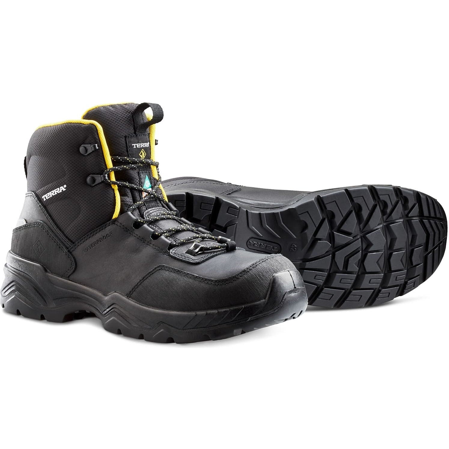 Terra Men's Conway 6" Comp Toe WP Safety Work Boot -Black- 4NS4BK  - Overlook Boots
