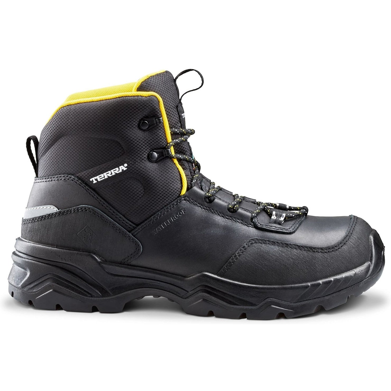 Terra Men's Conway 6" Comp Toe WP Safety Work Boot -Black- 4NS4BK 7 / Medium / Black - Overlook Boots