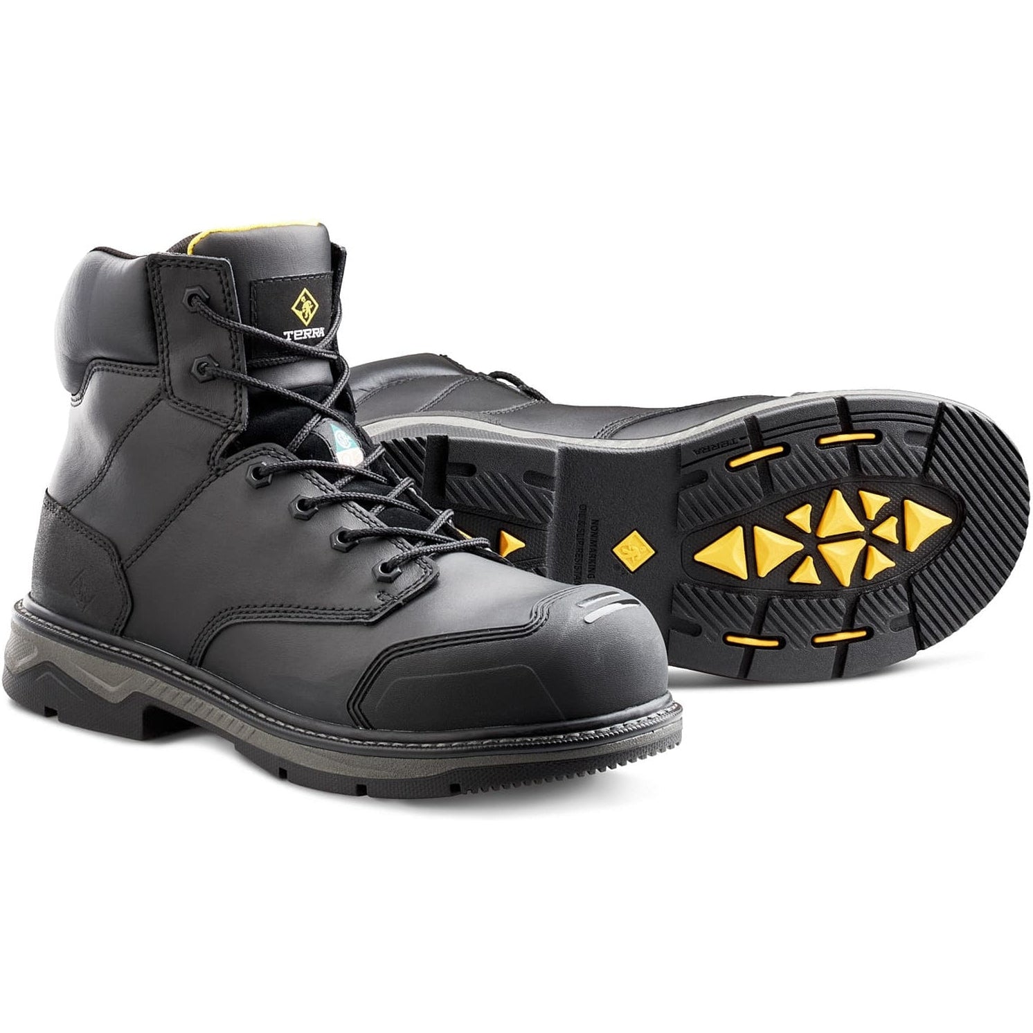 Terra Men's Patton 6" AT Waterproof Safety Work Boot -Black- 4NS6BK  - Overlook Boots