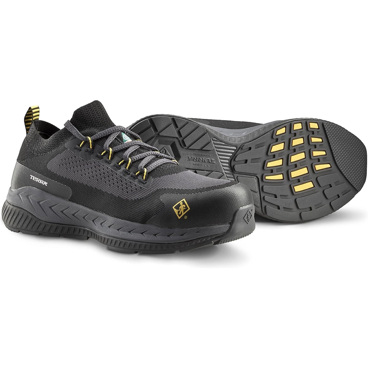 Terra Men's Eclipse Composite Toe Slip Resistant Athletic Work Shoe -Black- 4T8NBY - Overlook Boots