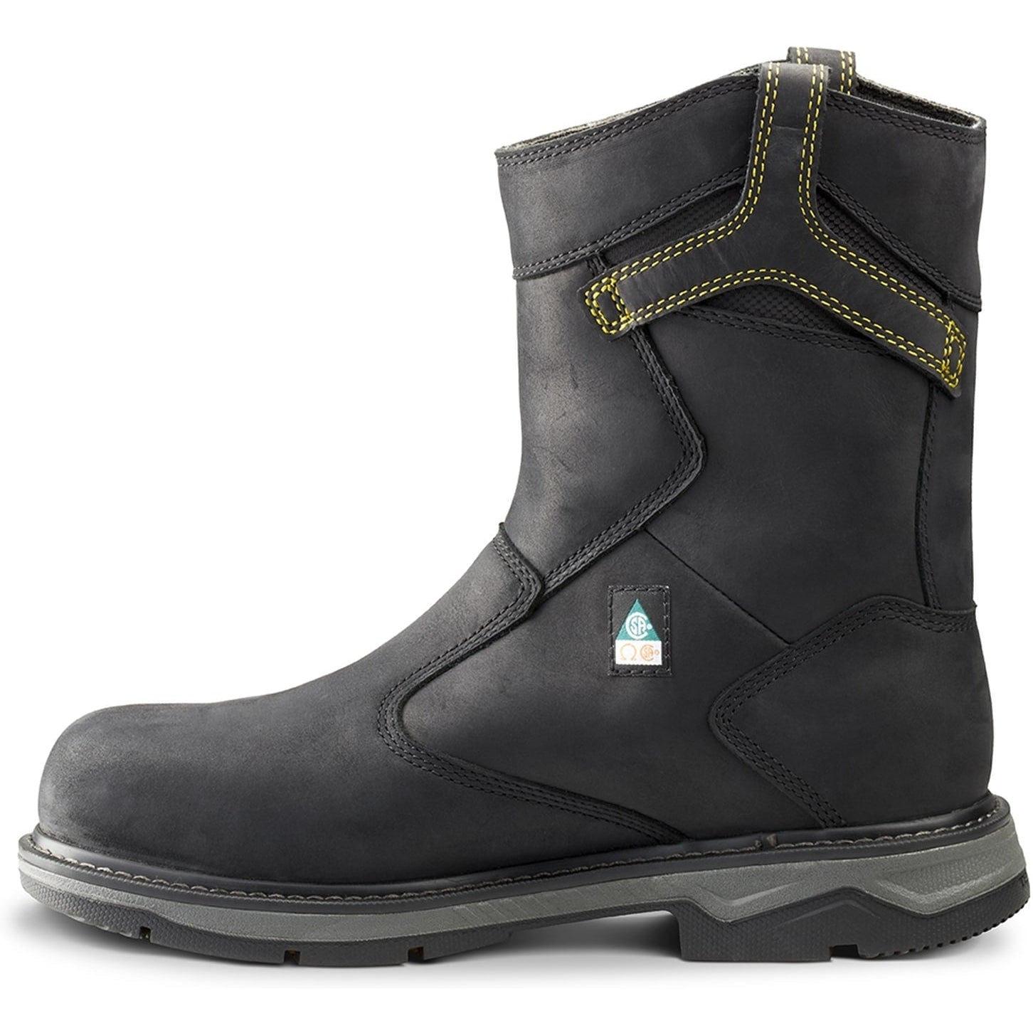 Terra Men's Patton Alloy Toe Waterproof Pull-On Safety Work Boot -Black- 4TCBBK - Overlook Boots