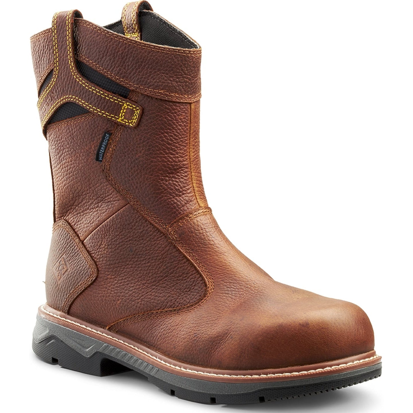 Terra Men's Patton AT Waterproof Pull-On Safety Work Boot -Brown- 4TCBBN 7 / Wide / Brown - Overlook Boots