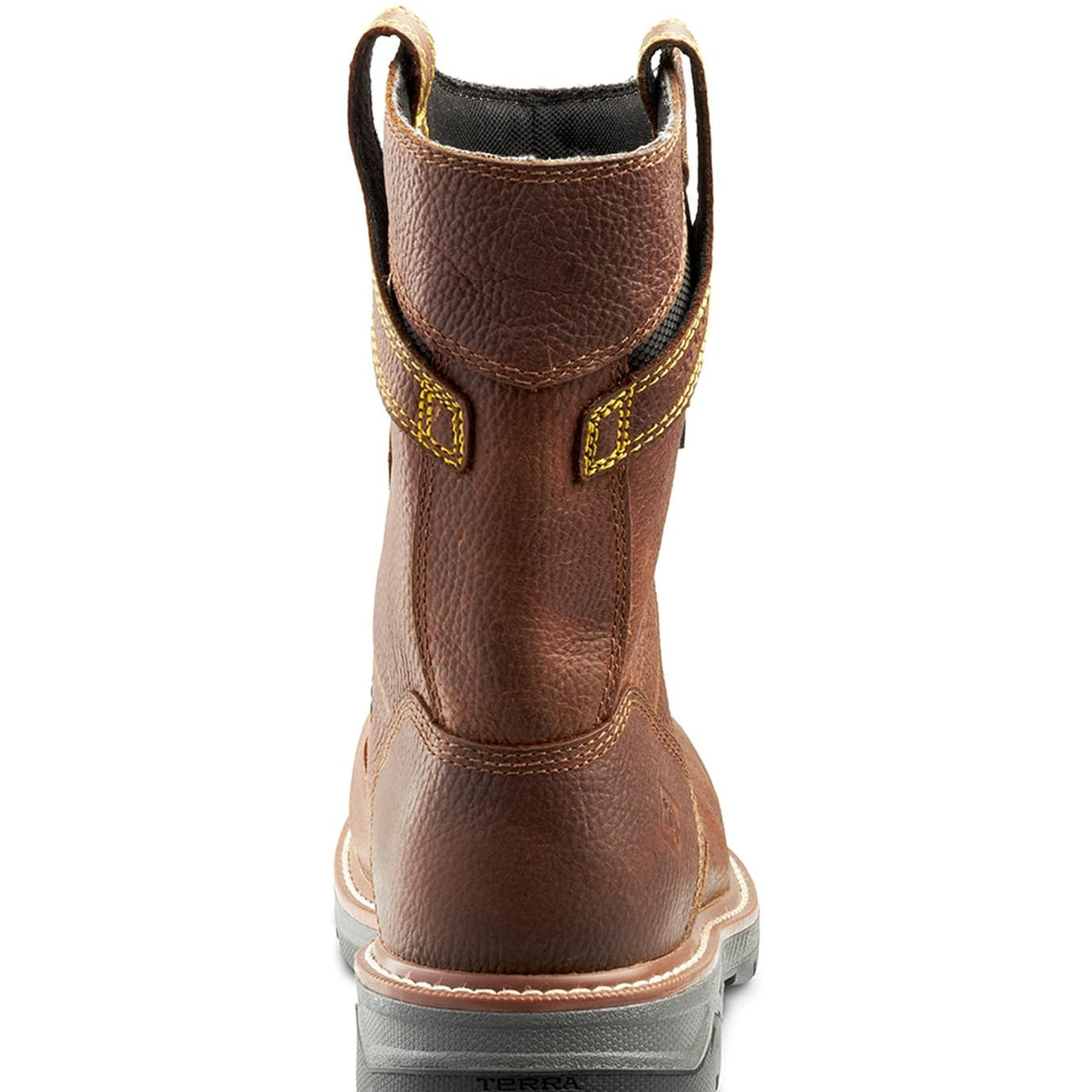 Terra Men's Patton Alloy Toe Waterproof Pull-On Safety Work Boot -Brown- 4TCBBN - Overlook Boots