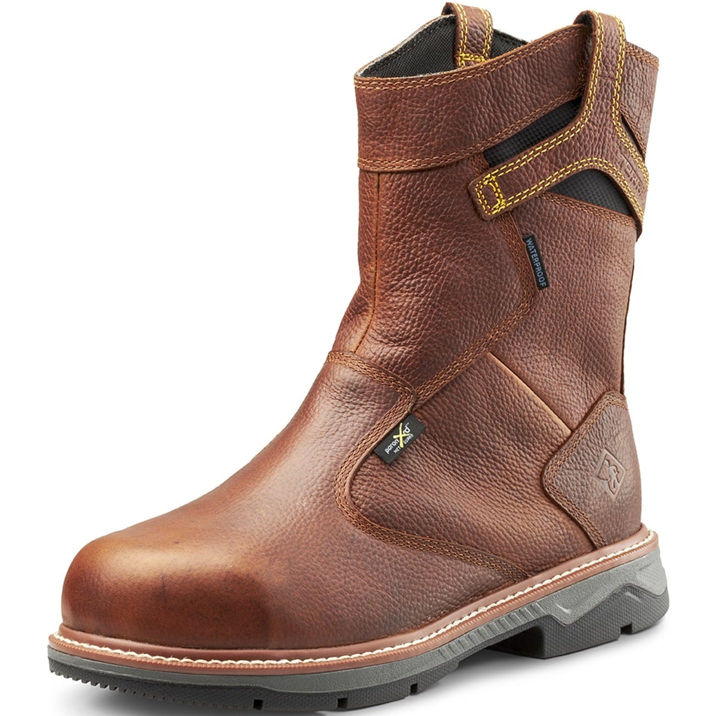 Terra Men's Patton Alloy Toe Waterproof Met Guard Safety Work Boot -Brown- 4TCCBN - Overlook Boots