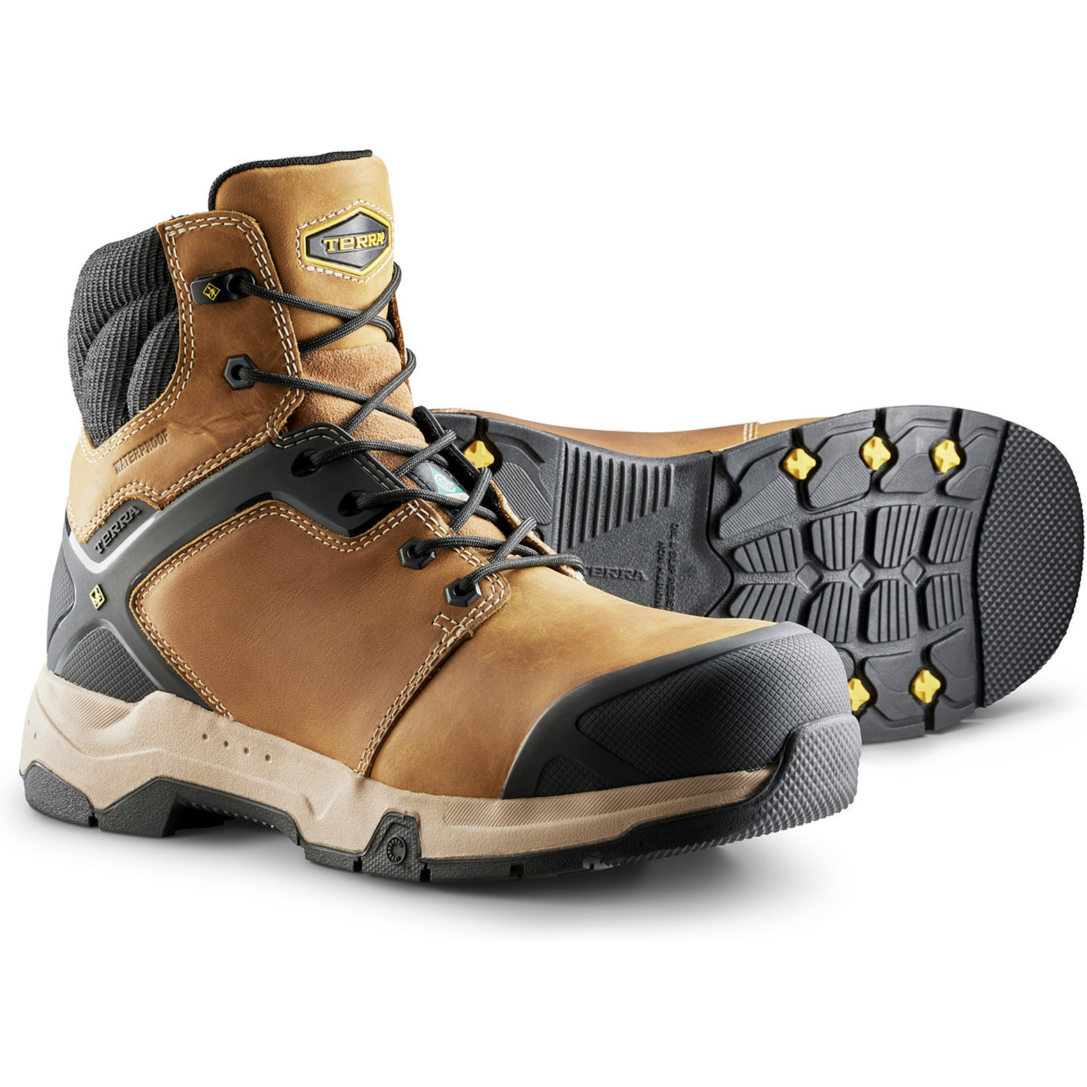 Terra Men's Carbine 6" Composite Toe Waterproof Safety Work Boot -Wheat- 8395WT - Overlook Boots