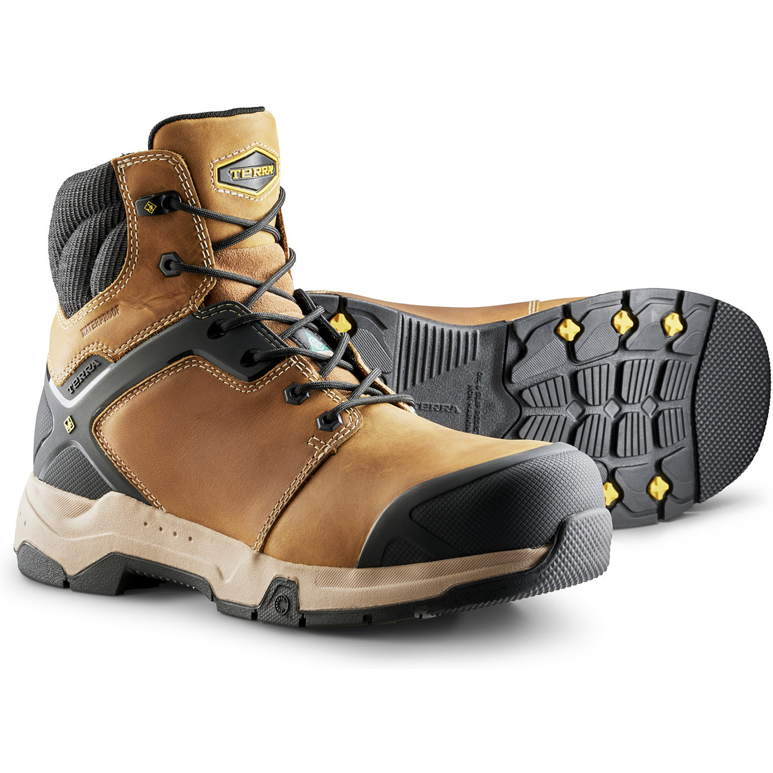 Terra Men's Carbine 6" Comp Toe WP Safety  Work Boot -Wheat- 8395WT  - Overlook Boots