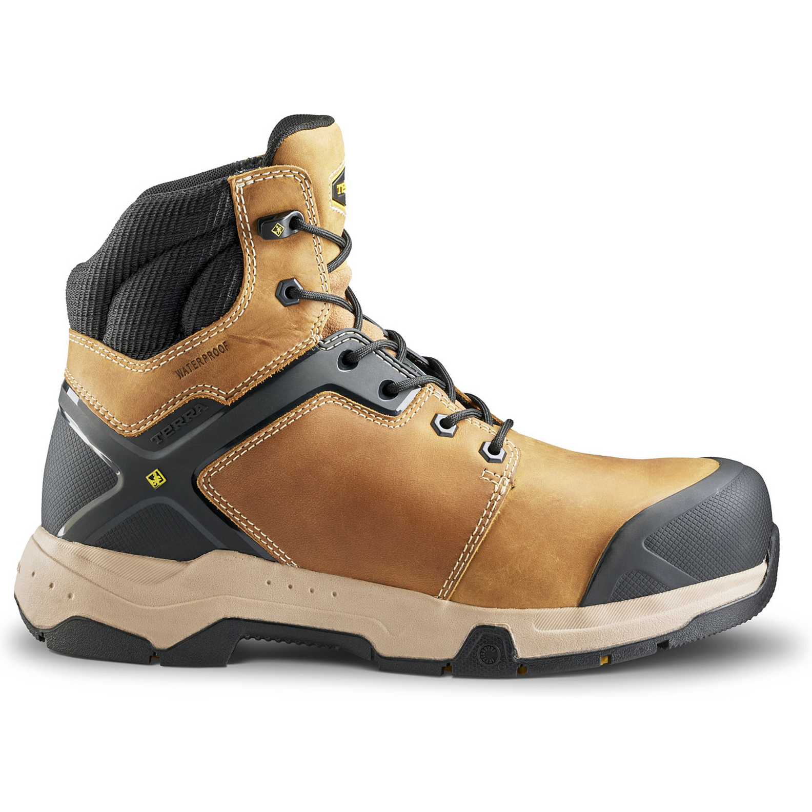 Terra Men's Carbine 6" Comp Toe WP Safety  Work Boot -Wheat- 8395WT  - Overlook Boots