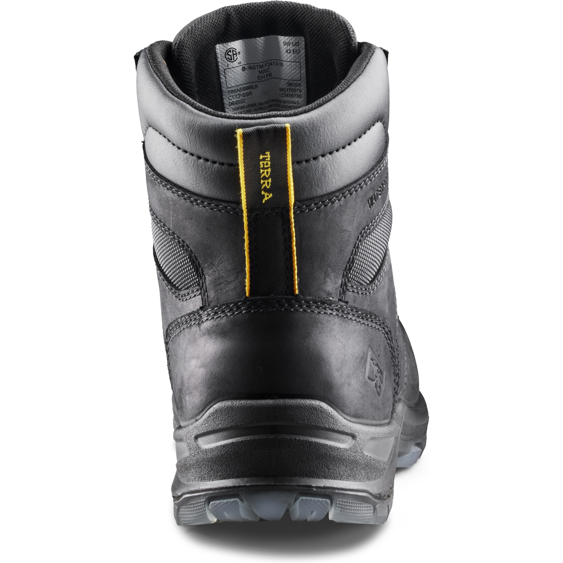 Terra Men's Byrne 6" Composite Toe Waterproof Safety Work Boot- Black- 839BBK - Overlook Boots