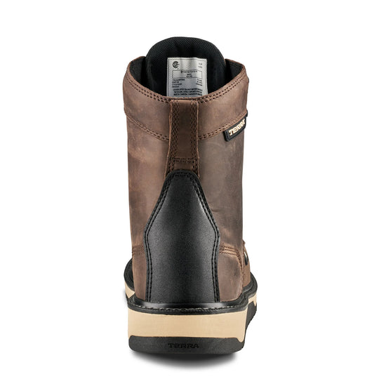 Terra Men's Ironstone 8" Composite Toe Waterproof Safety Work Boot - Brown - 839FDB