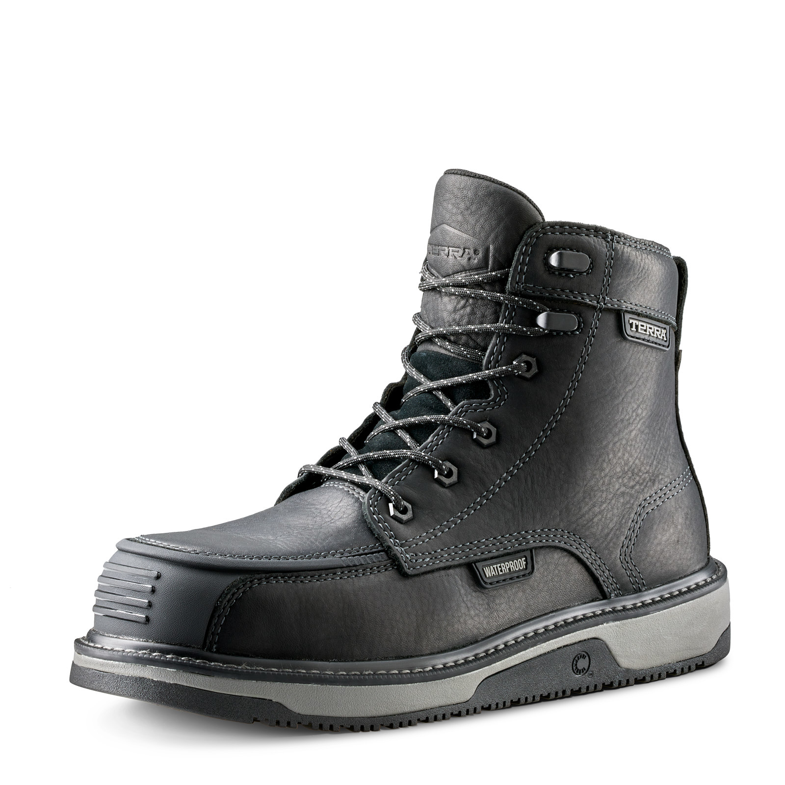 Terra Men's Ironstone 6" Composite Toe Waterproof Safety Work Boot- Black- 839GBK - Overlook Boots