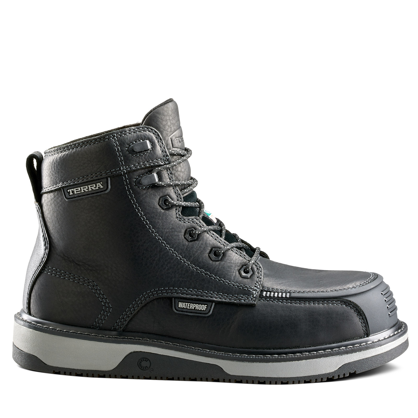 Terra Men's Ironstone 6" Composite Toe Waterproof Safety Work Boot- Black- 839GBK - Overlook Boots
