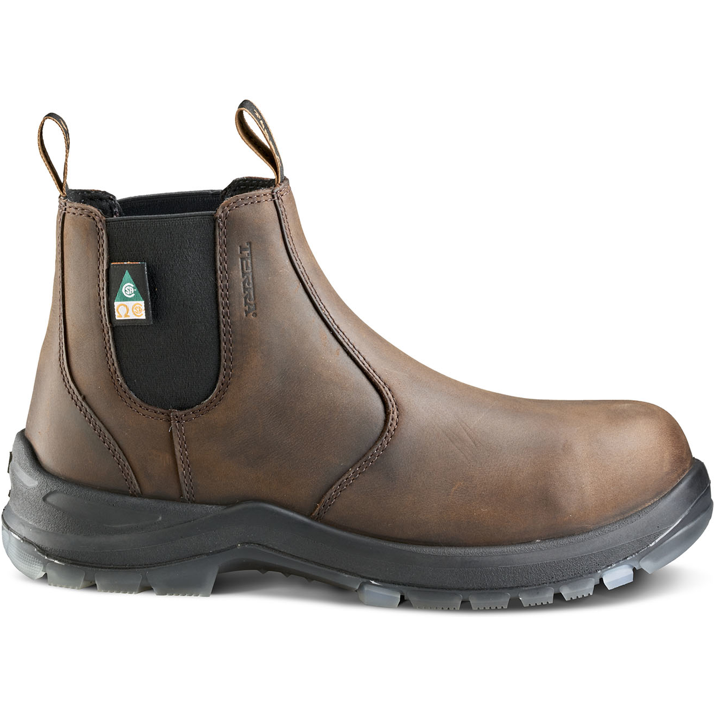 Terra Men's Murphy 6" Composite Toe Waterproof Pull On Safety Work Boot- Brown- R4NRDB - Overlook Boots
