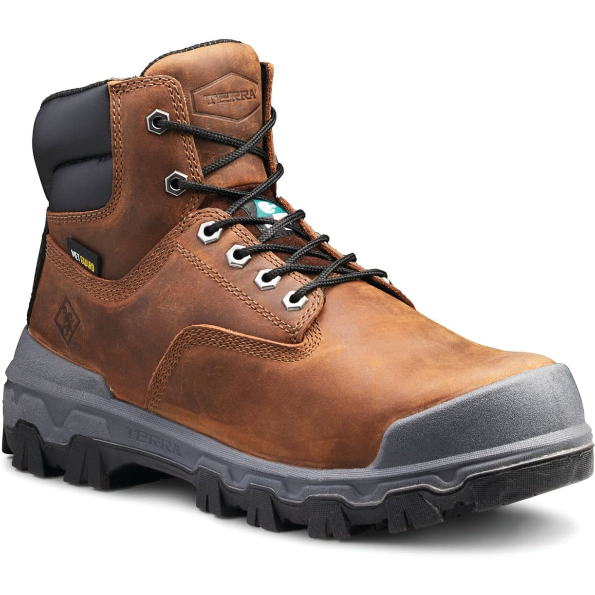 Terra Men's Sentry 2020 6" Comp Toe WP Safety Work Boot -Brown- R4NWBN 7 / Wide / Brown - Overlook Boots
