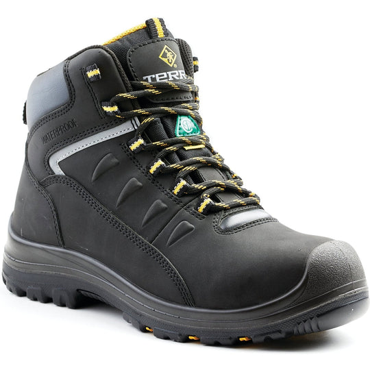Terra Men's Findlay 6" Composite Toe Waterproof Safety Work Boot -Black- R5205B 7 / Medium / Black - Overlook Boots