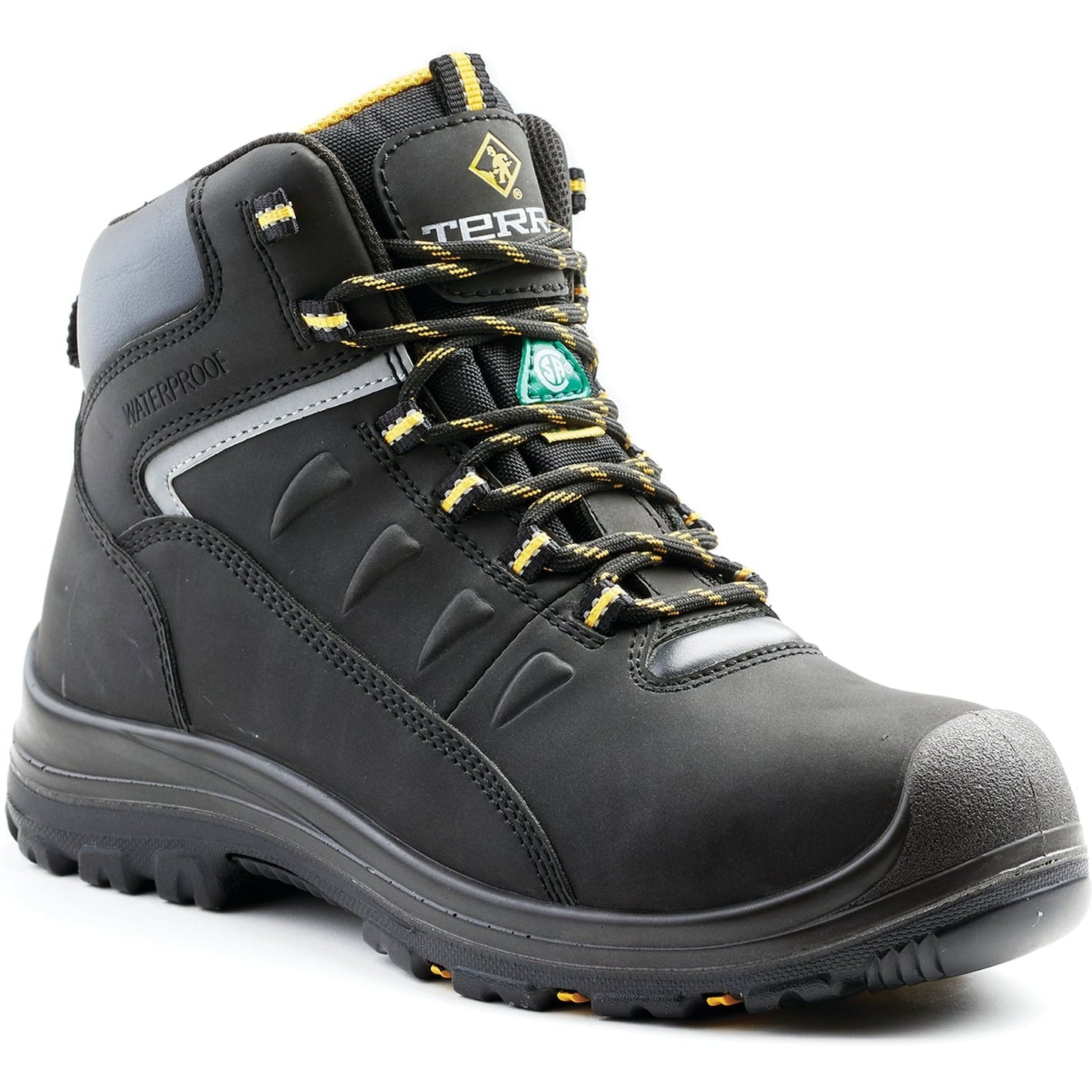 Terra Men's Findlay 6" Comp Toe WP Safety Work Boot -Black- R5205B 7 / Medium / Black - Overlook Boots