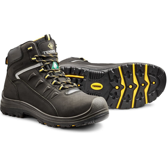 Terra Men's Findlay 6" Composite Toe Waterproof Safety Work Boot -Black- R5205B - Overlook Boots