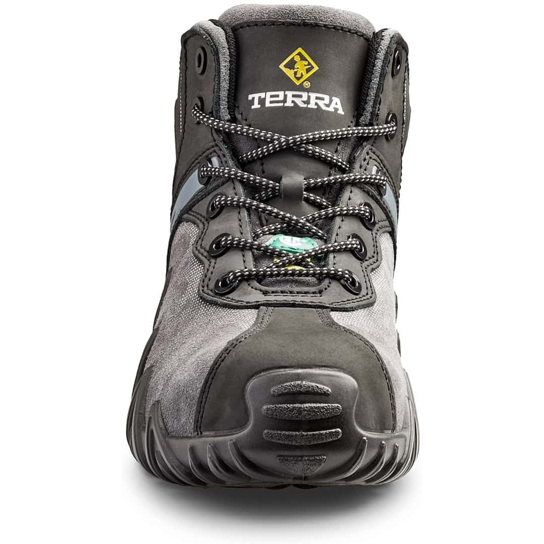 Terra Men's Venom Mid Comp Toe WP Safety Work Shoe -Black- R8285B  - Overlook Boots