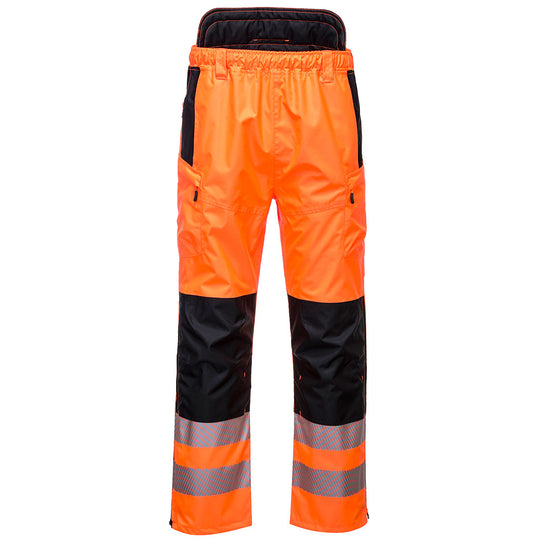 Portwest PW3 Hi-Vis Extreme Rain Pants - Orange/Black - PW342 S - Overlook Boots