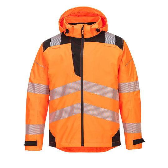 Portwest PW3 Hi-Vis Extreme Rain Jacket - Orange/Black - PW360 Small - Overlook Boots