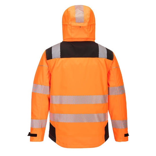 Portwest PW3 Hi-Vis Extreme Rain Jacket - Orange/Black - PW360 - Overlook Boots
